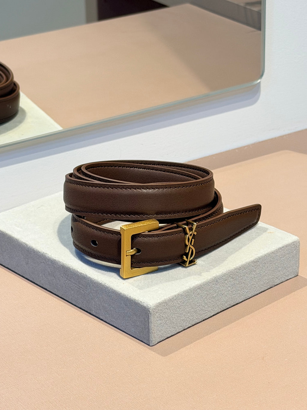Cinto Cassandre Marrom - YSL