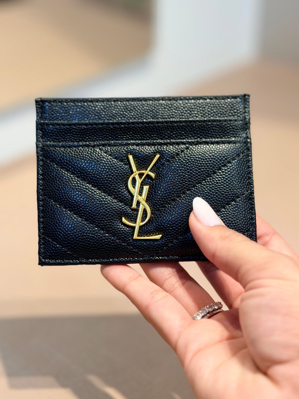 Porta-Cartão Monogram Preto - YSL