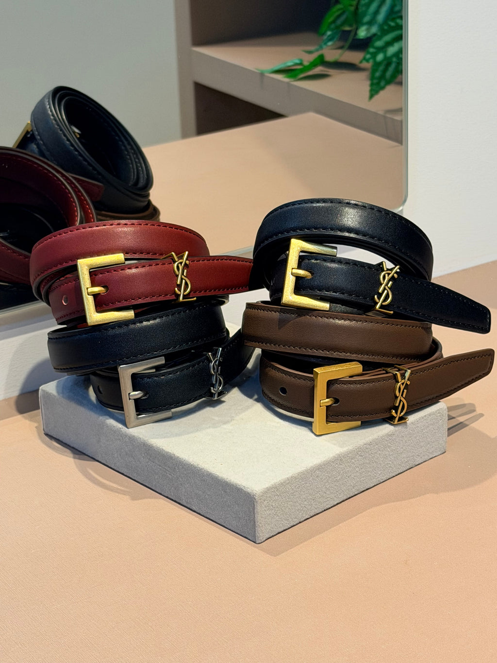 Cinto Cassandre Marrom - YSL