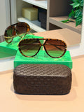 Óculos Aviator Tartaruga - BOTTEGA VENETA