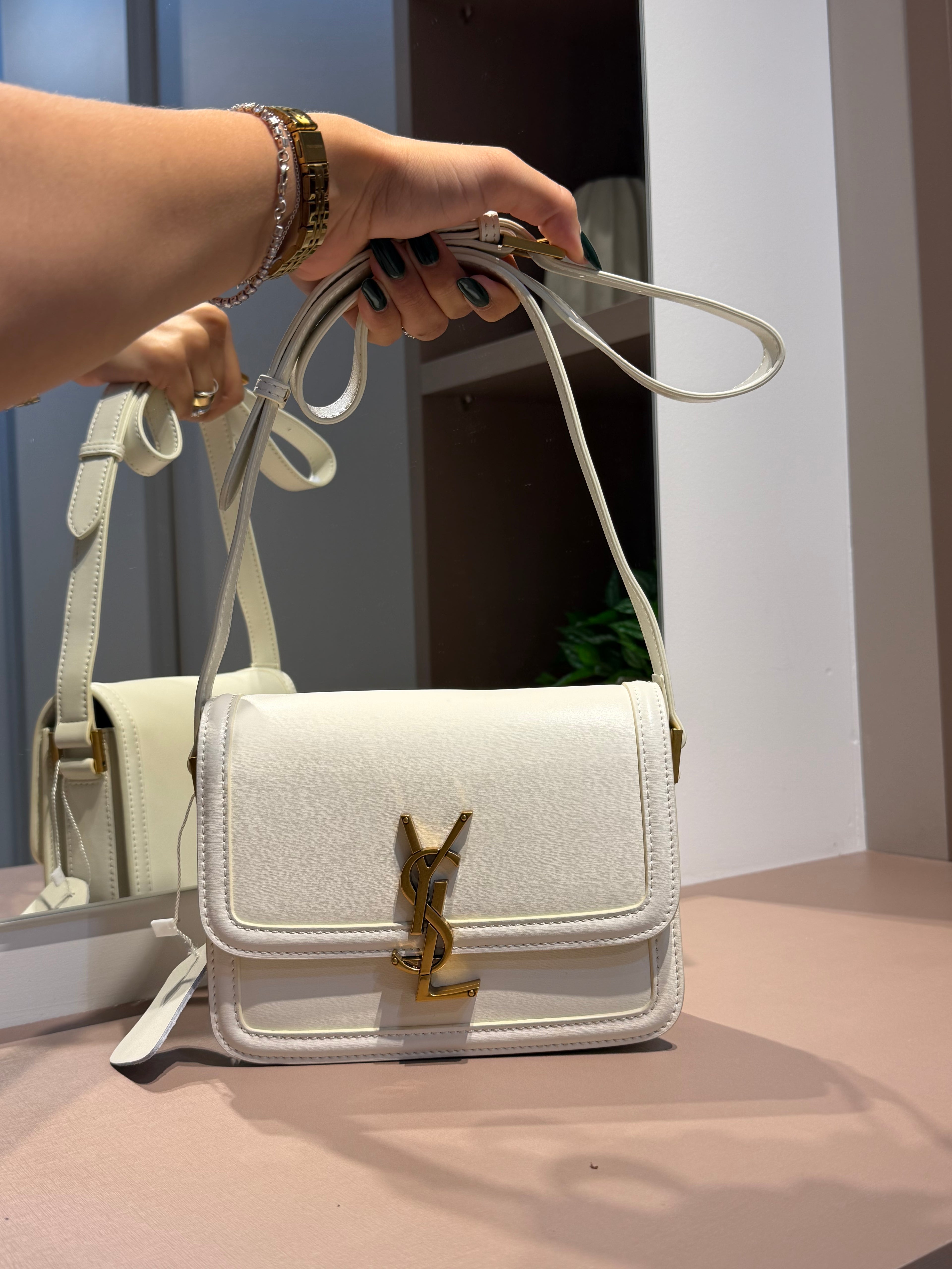 Bolsa de Ombro Solferino Pequena Branca - YSL