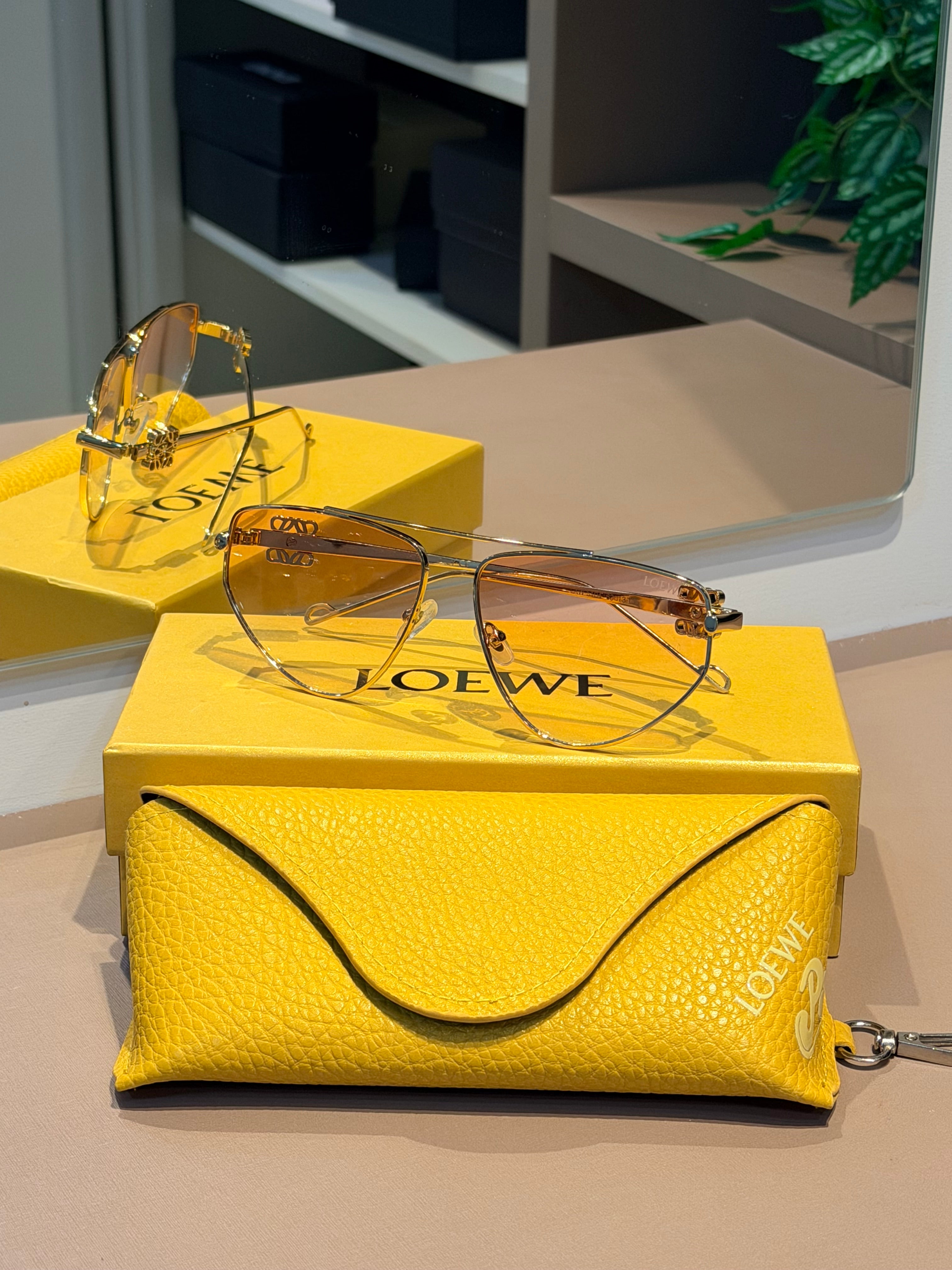 Óculos 40115 Dourado e Rosê - LOEWE