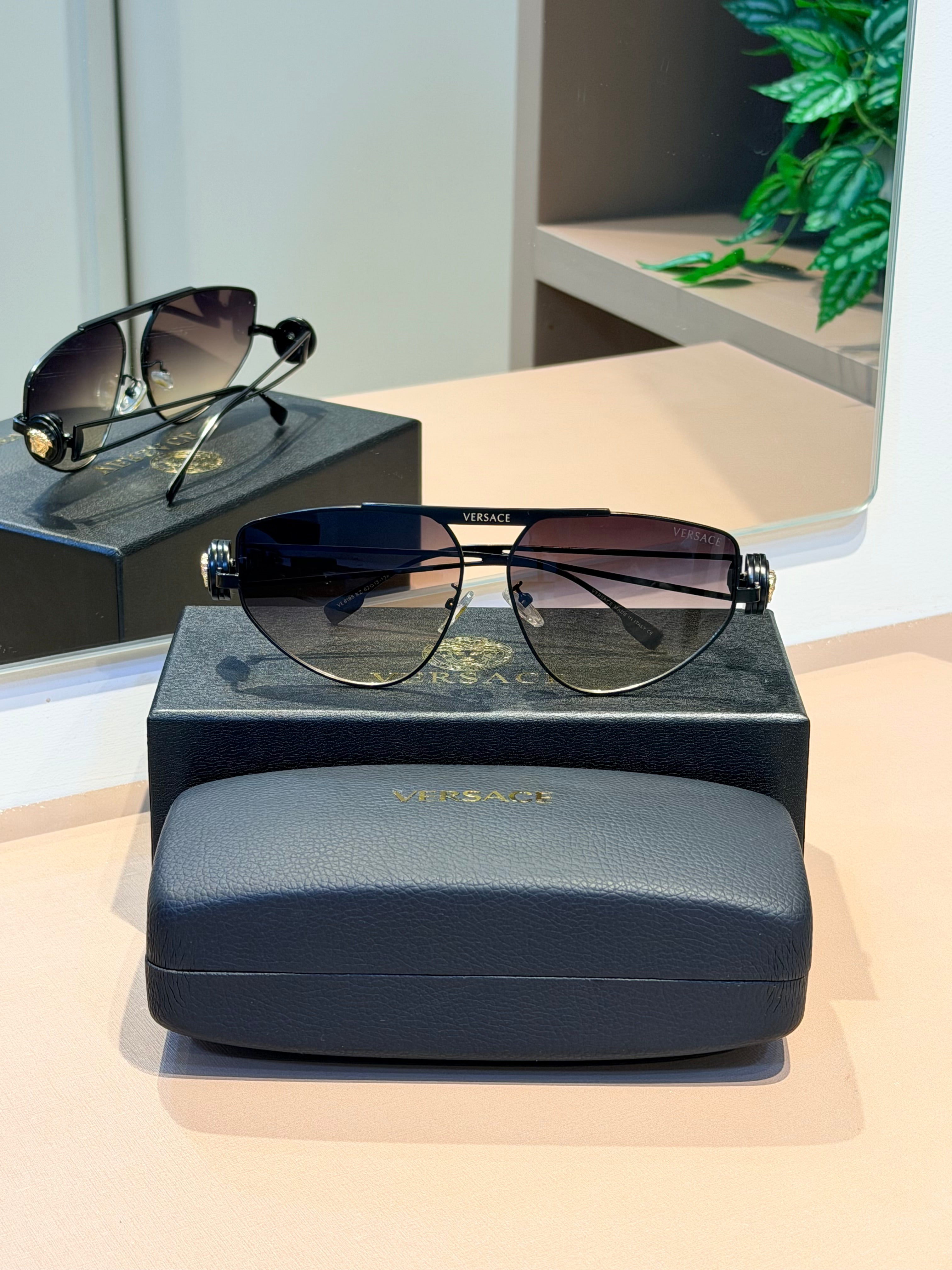 Óculos VE2252 Preto e Marrom - VERSACE