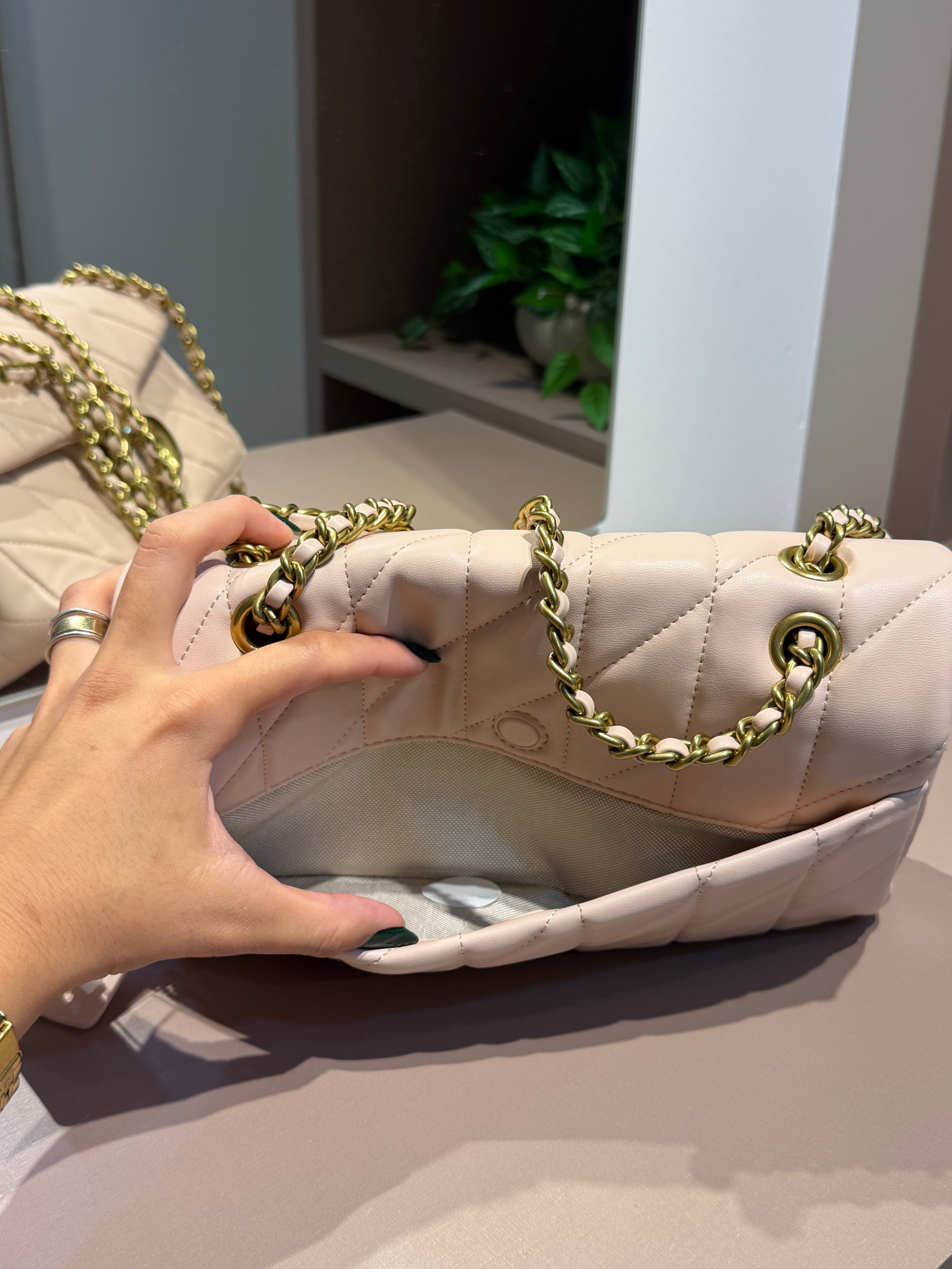 Bolsa de ombro Quilting 26 Nude - COACH