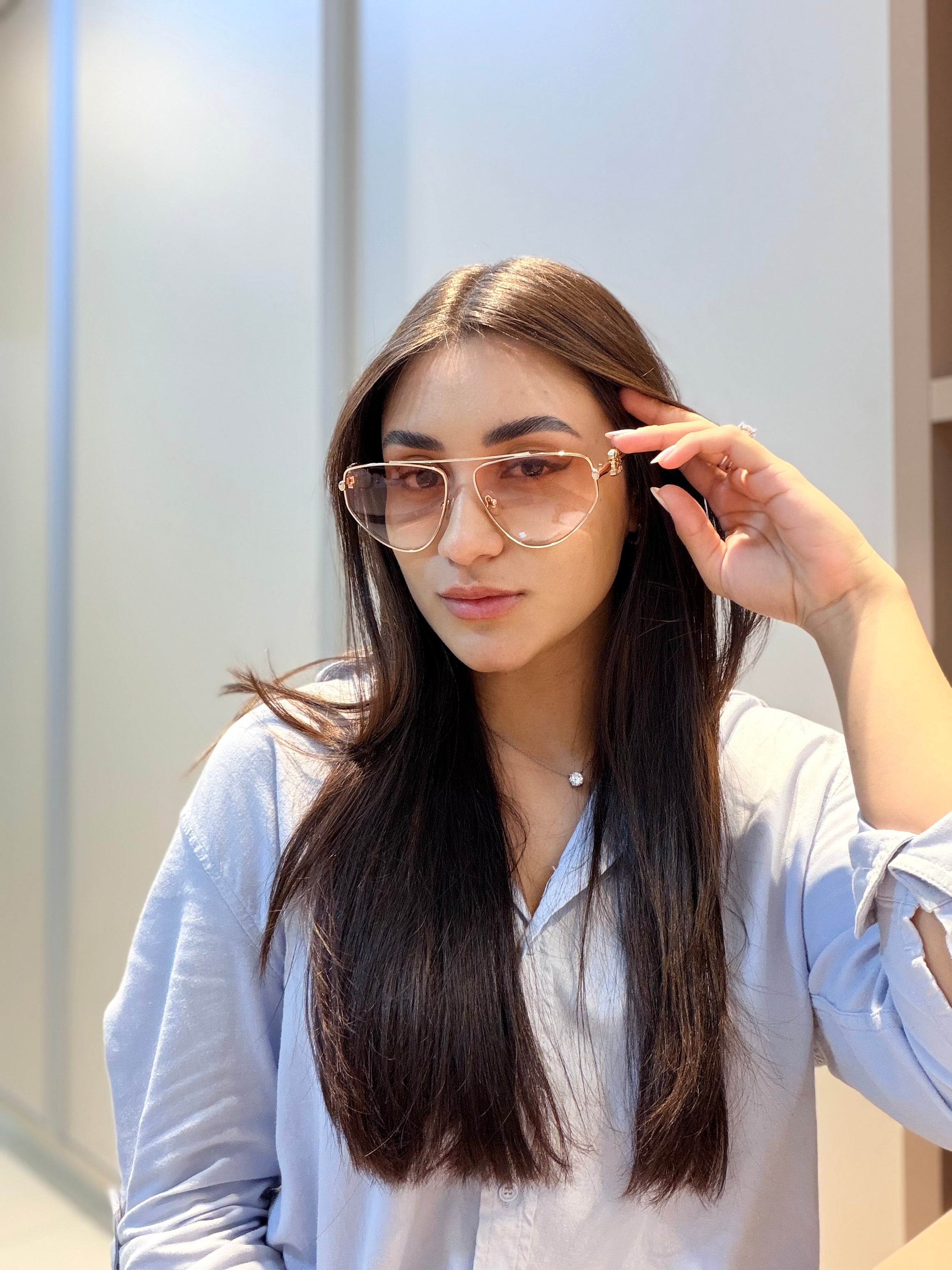 Óculos 40115 Dourado e Rosê - LOEWE
