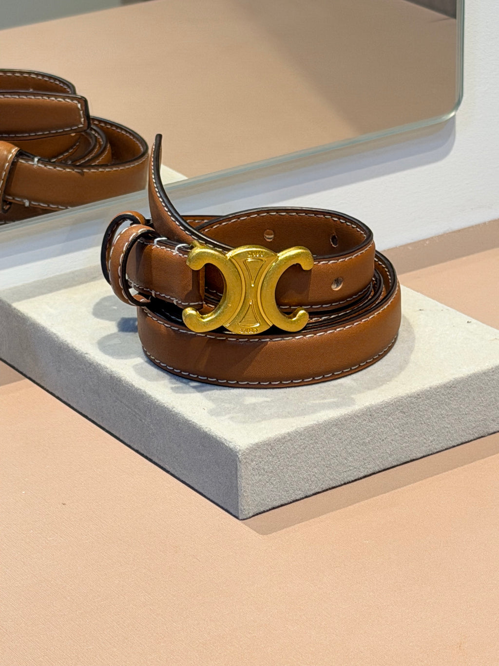 Cinto Triomphe Caramelo - CELINE