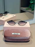 Óculos Oval Preto - MIU MIU