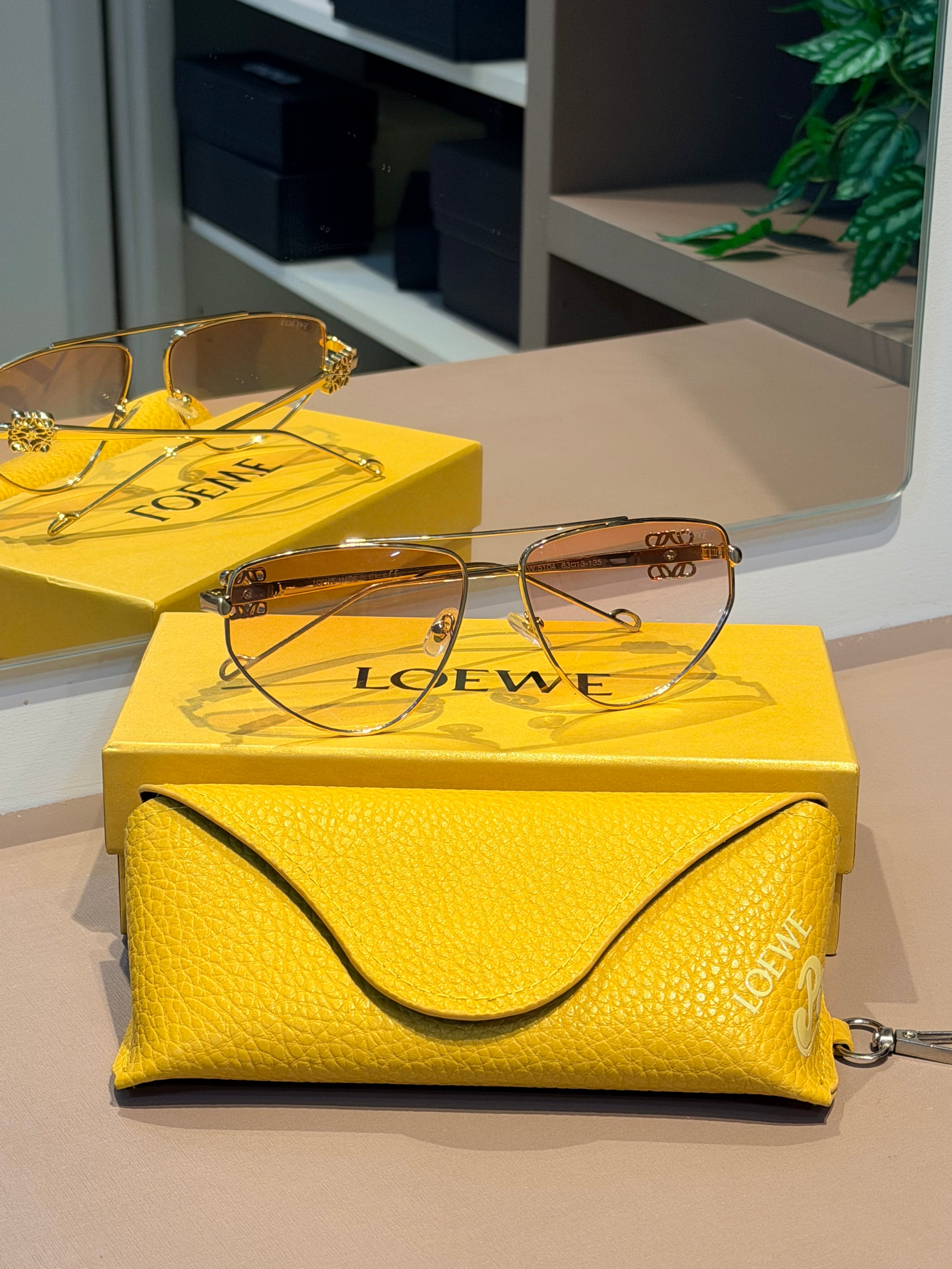 Óculos 40115 Dourado e Rosê - LOEWE