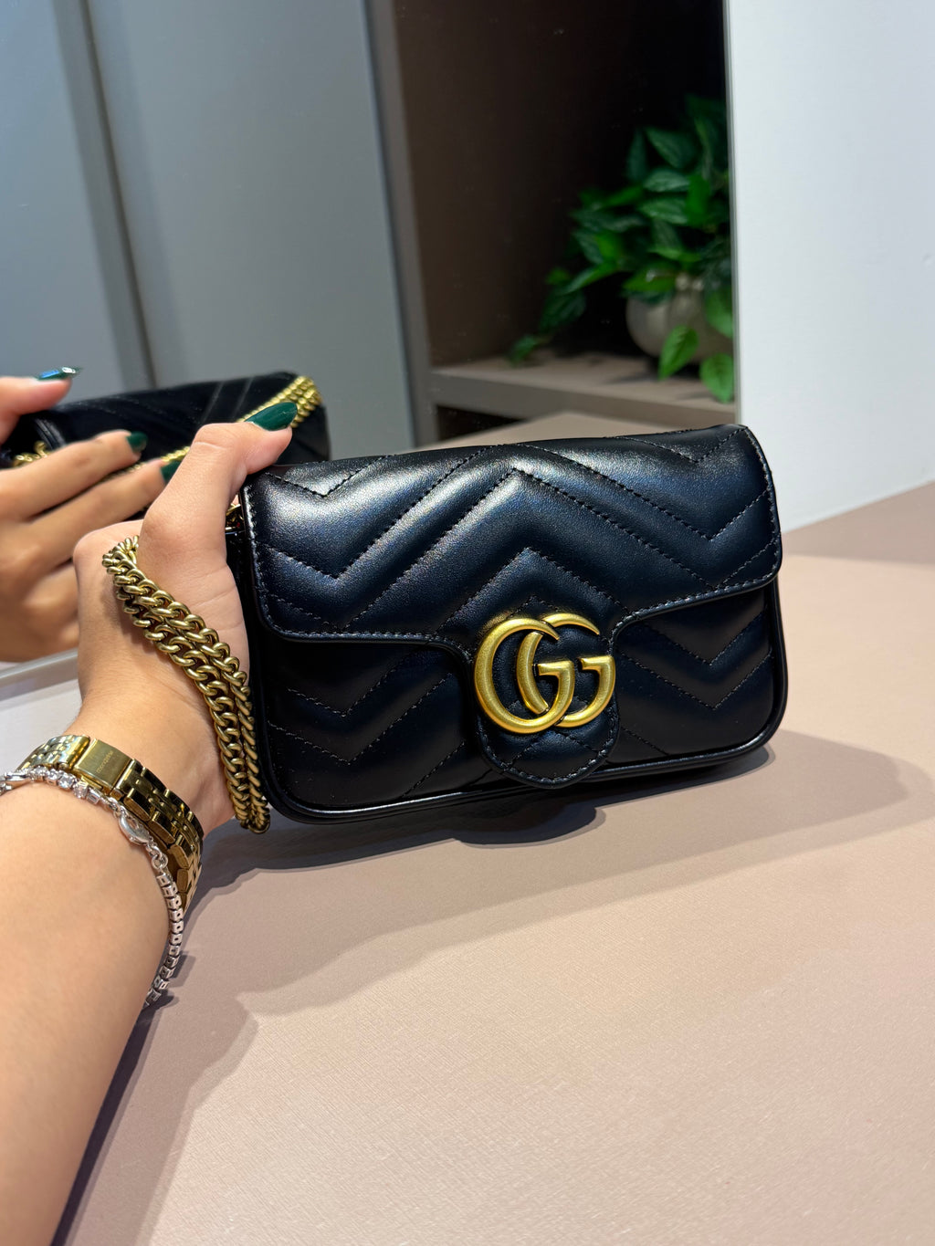 Bolsa Marmont Preta Mini - GUCCI
