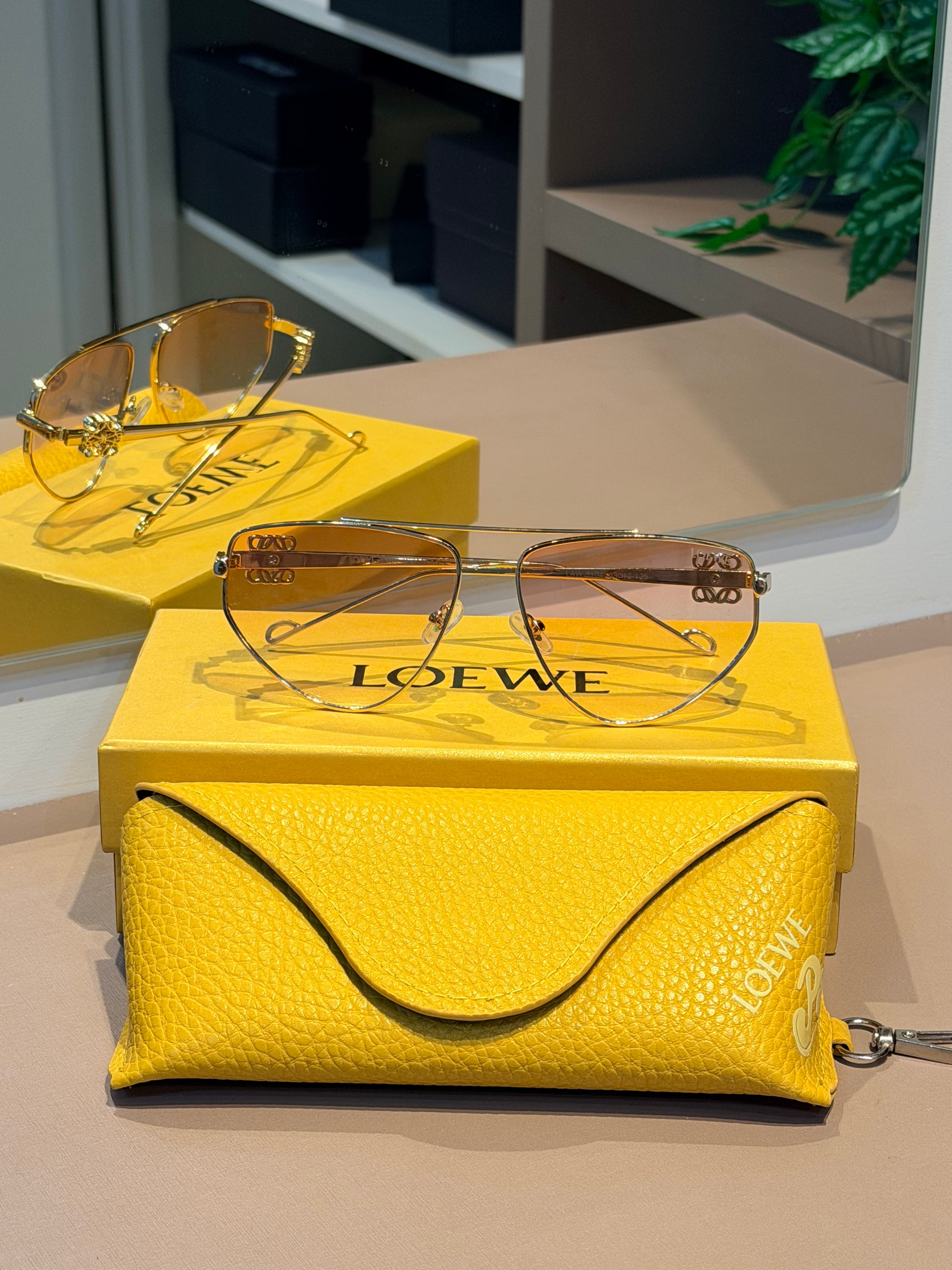 Óculos 40115 Dourado e Rosê - LOEWE