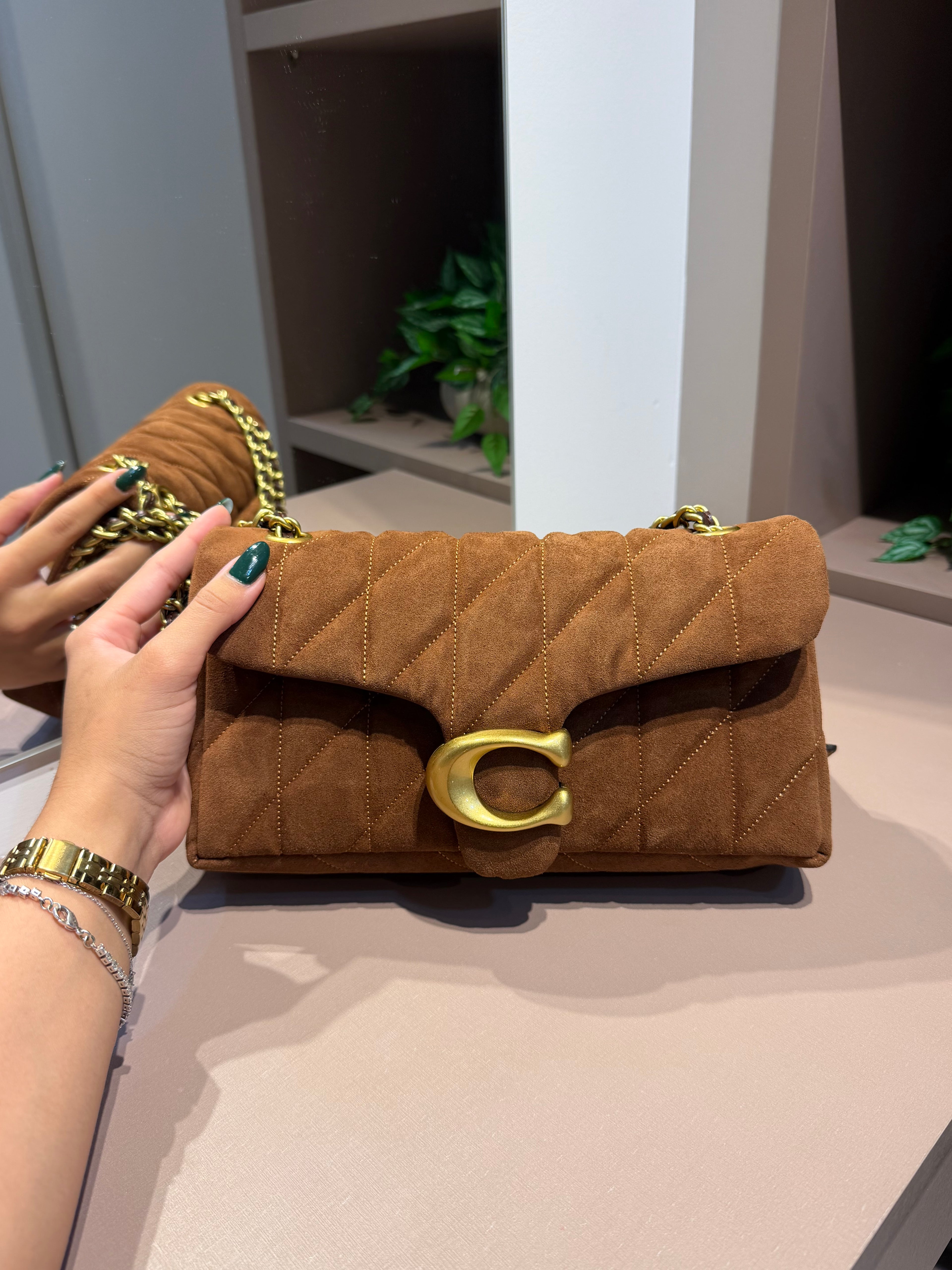 Bolsa de ombro Quilting 26 Suede - COACH