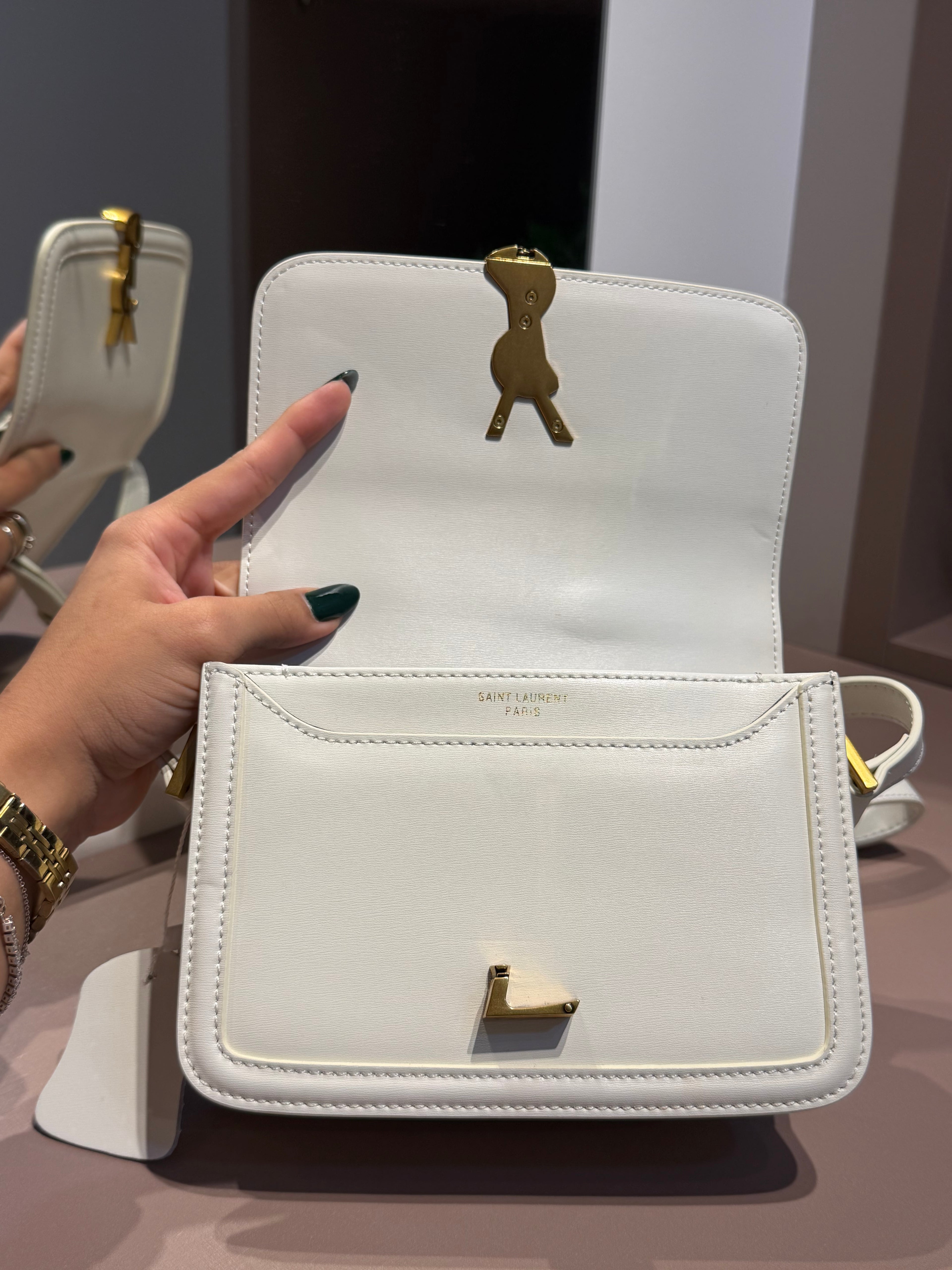 Bolsa de Ombro Solferino Pequena Branca - YSL