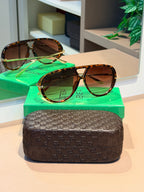 Óculos Aviator Tartaruga - BOTTEGA VENETA