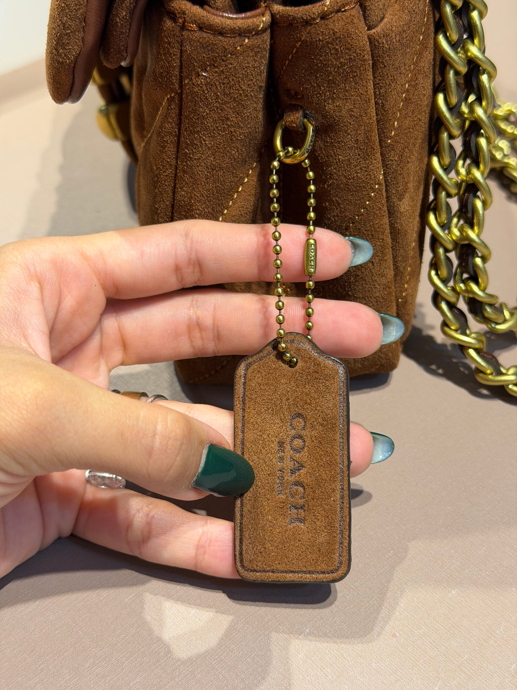 Bolsa de ombro Quilting 26 Suede - COACH