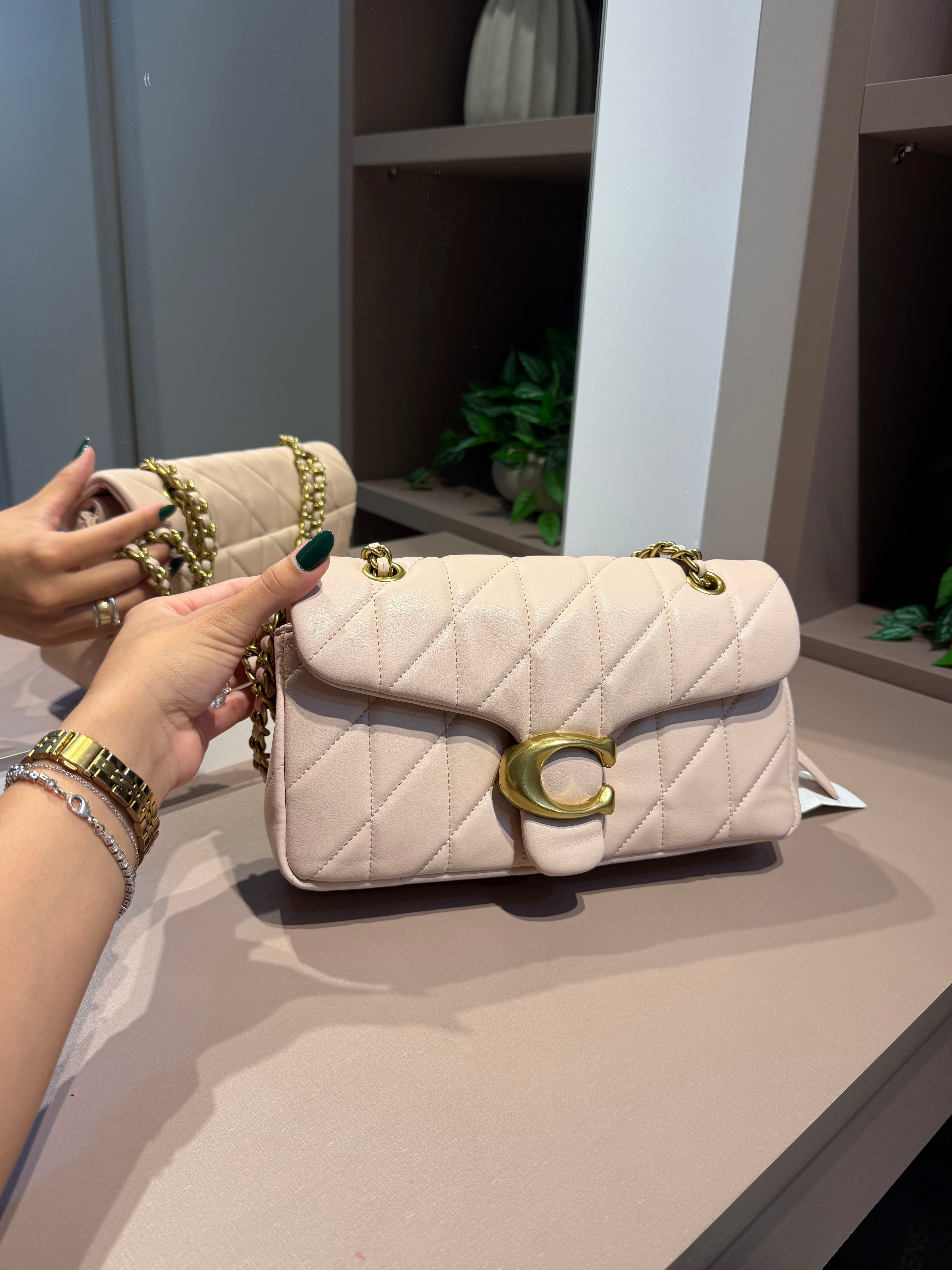 Bolsa de ombro Quilting 26 Nude - COACH