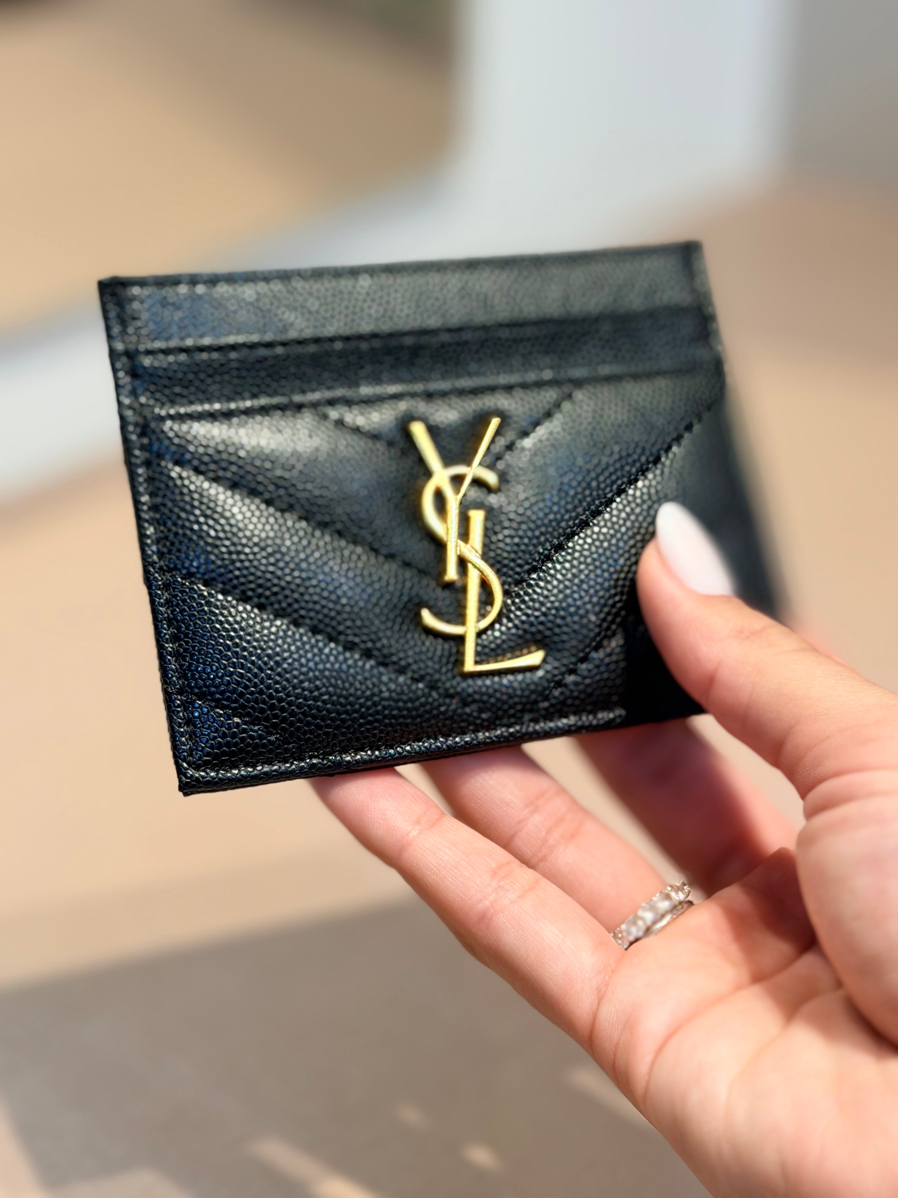 Porta-Cartão Monogram Preto - YSL