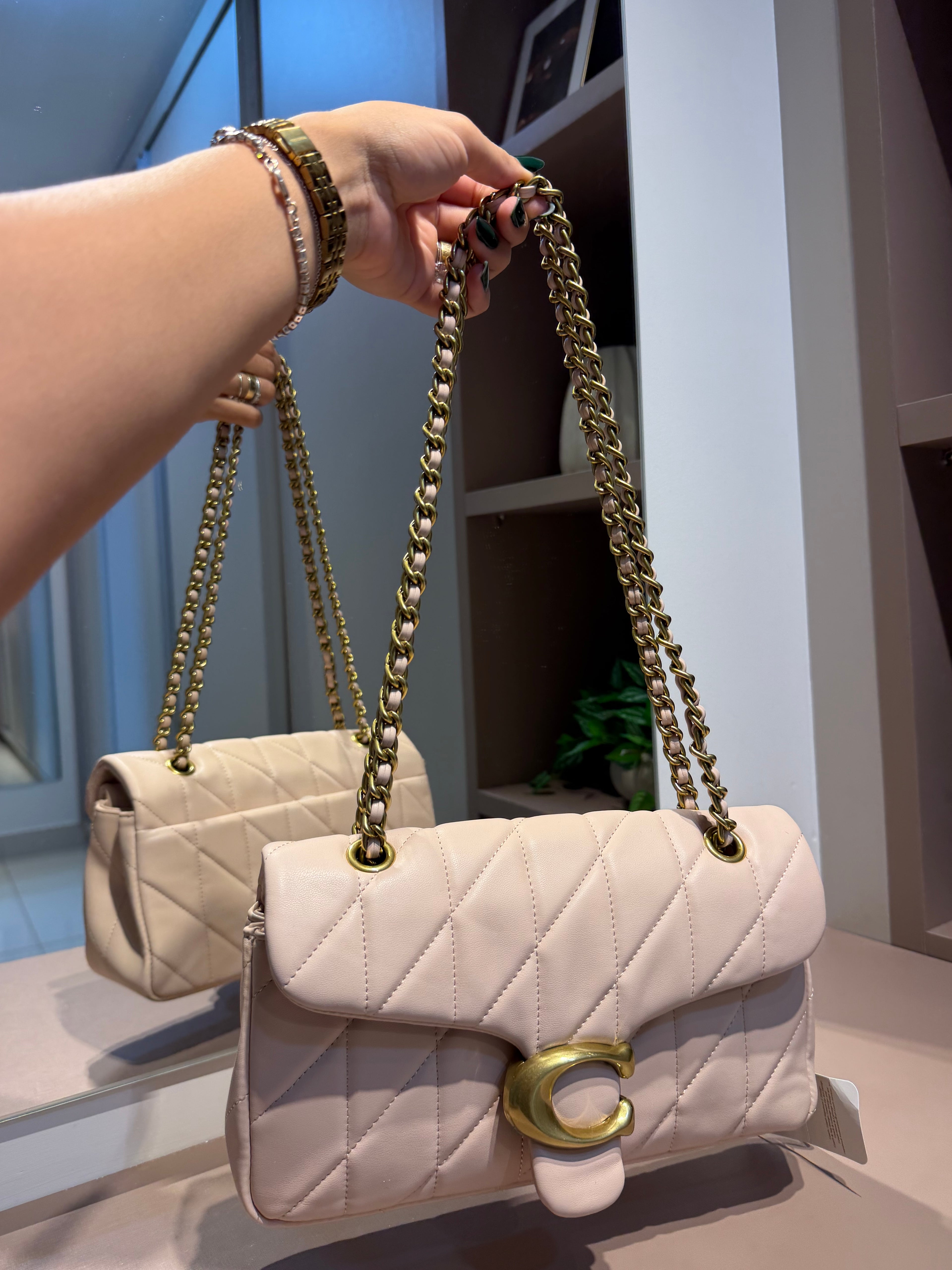 Bolsa de ombro Quilting 26 Nude - COACH