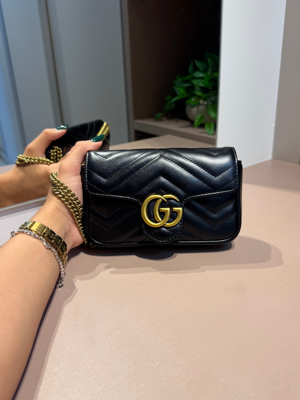 Bolsa Marmont Preta Mini - GUCCI