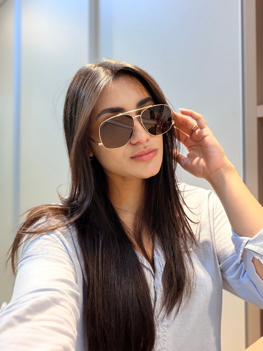 Óculos Eyewear Dourado - SAINT LAURENT