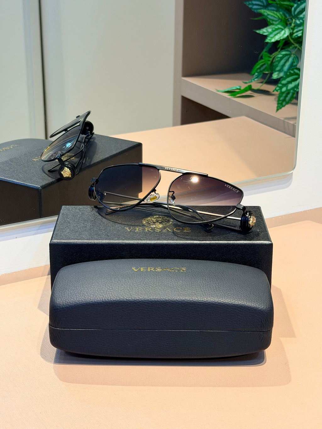 Óculos VE2252 Preto e Marrom - VERSACE