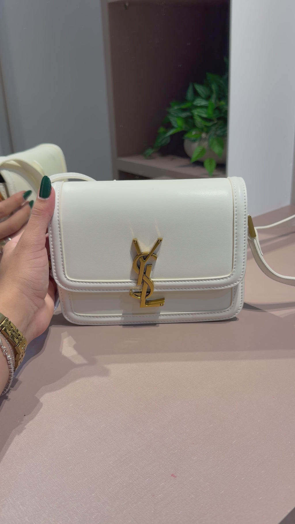 Bolsa de Ombro Solferino Pequena Branca - YSL