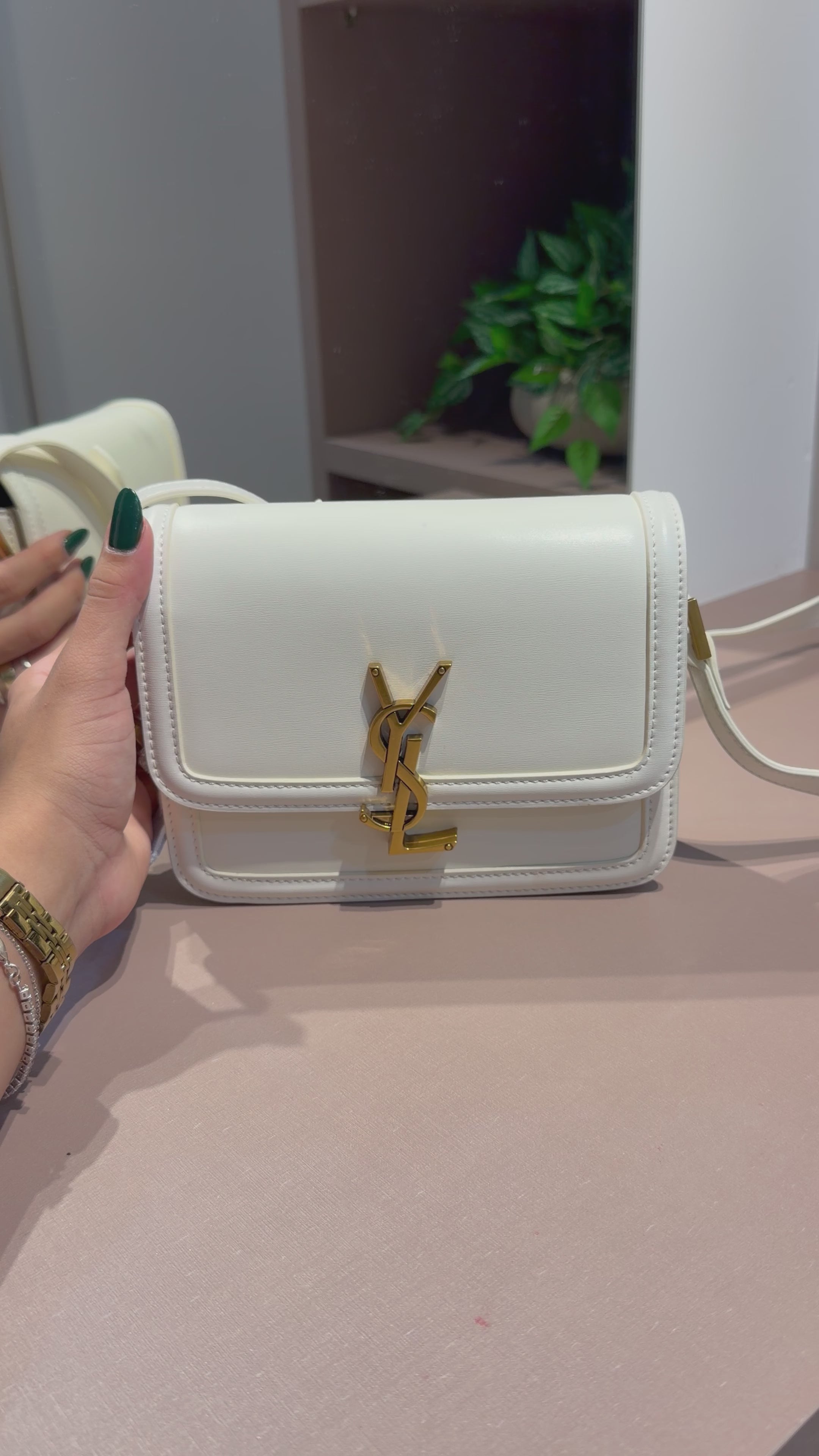 Bolsa de Ombro Solferino Pequena Branca - YSL